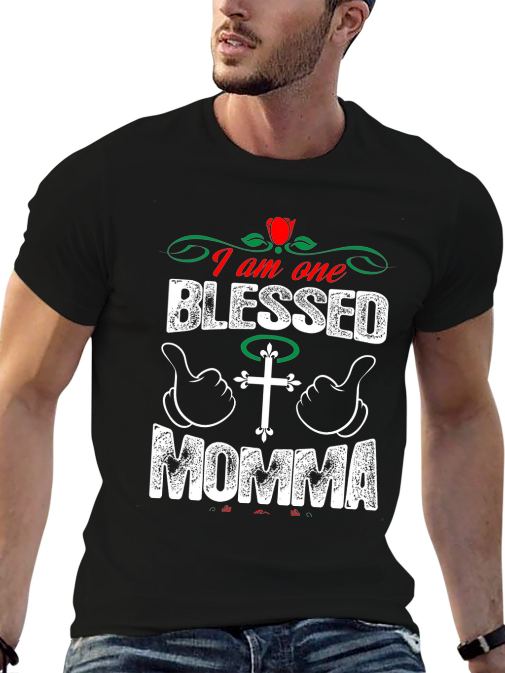 Blessed Momma T-Shirt - Christian Graphic Tee