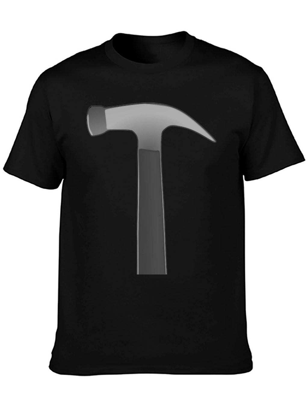 Hammer Graphic Tee - Black Cotton Crew Neck