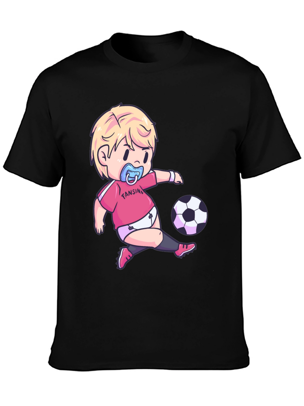 Funny Baby Soccer Player Graphic T-Shirt