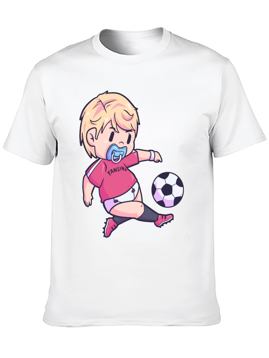 Funny Baby Soccer Player Graphic T-Shirt
