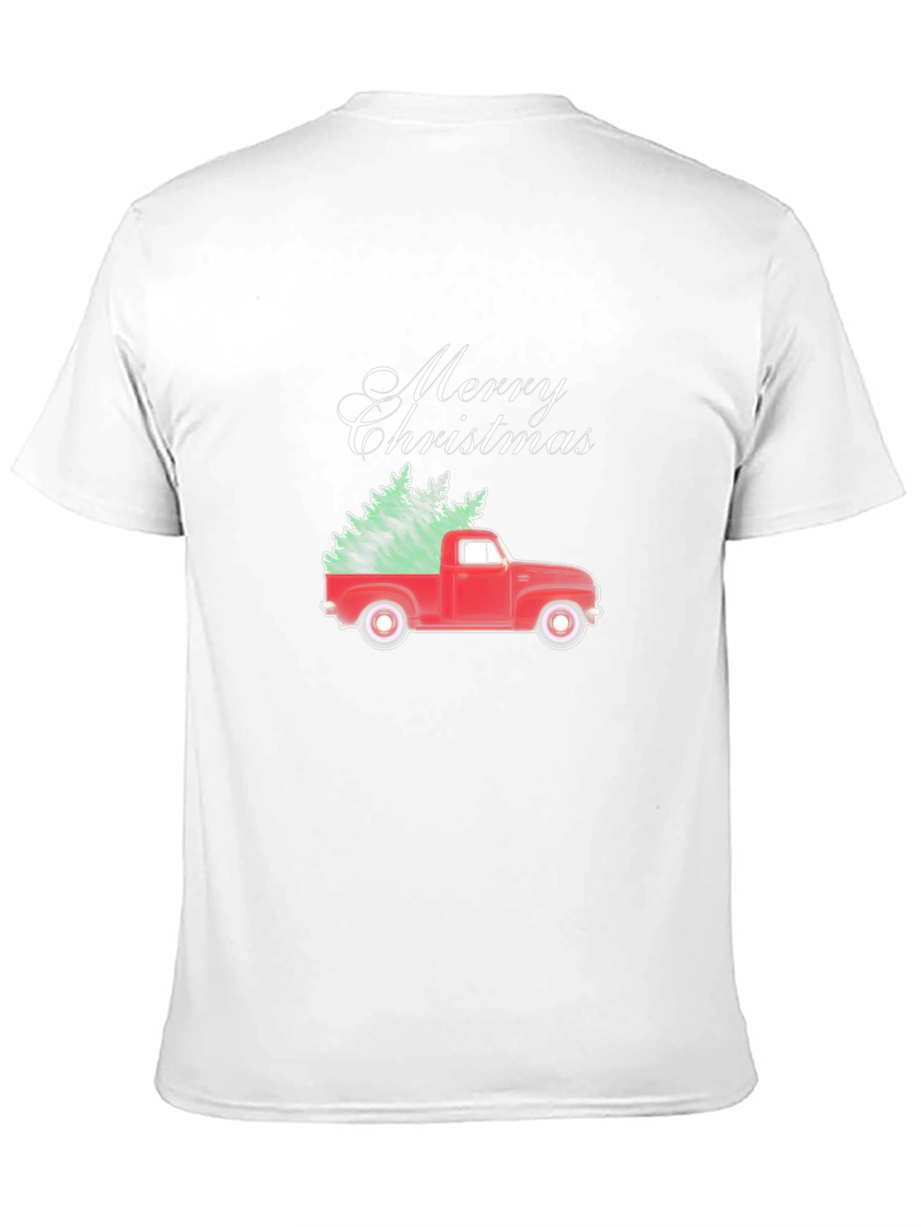 Merry Christmas Red Truck Tree T-Shirt