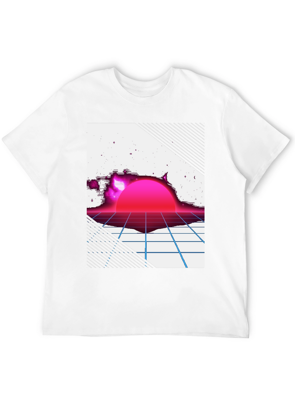 Retro Sunset Graphic Tee - Black T-Shirt