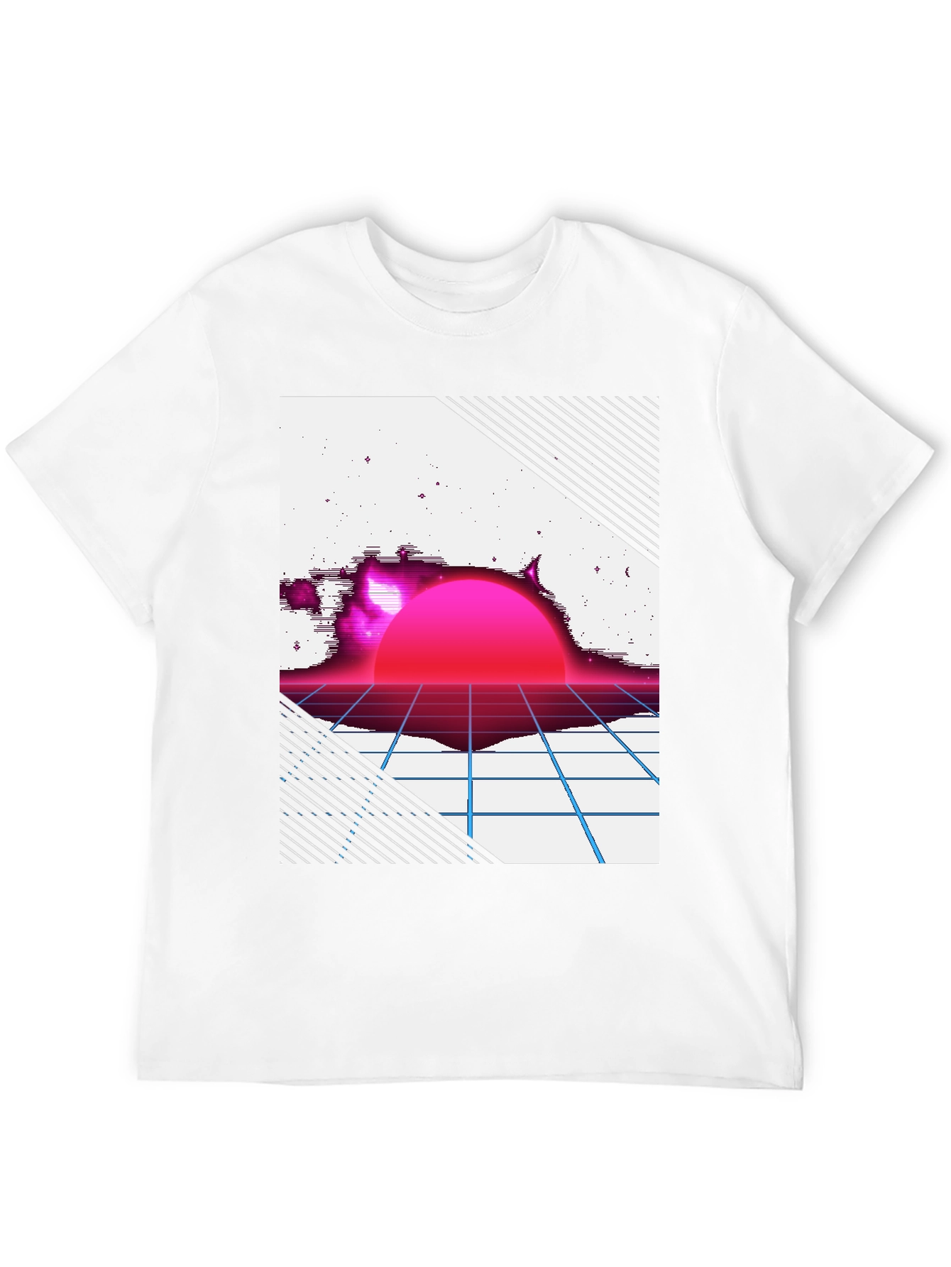 Retro Sunset Graphic Tee - Black T-Shirt