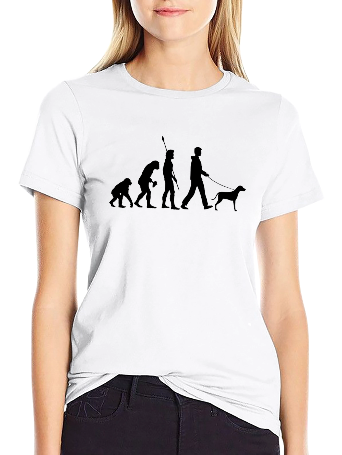 Evolution of Dog Owner T-Shirt - Black
