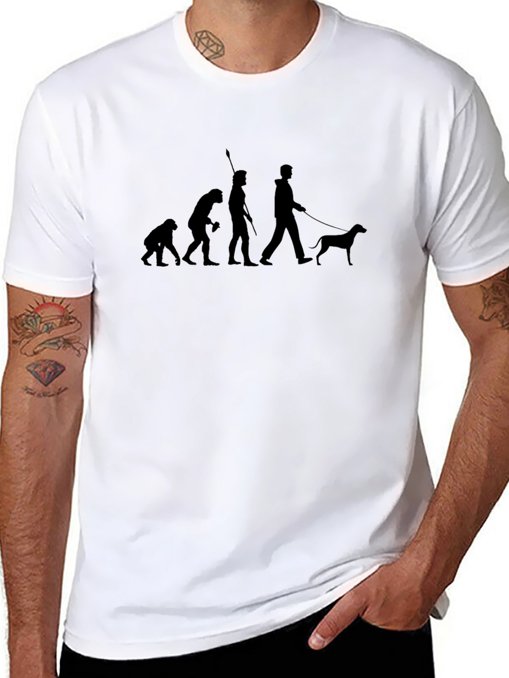 Evolution of Dog Owner T-Shirt - Black
