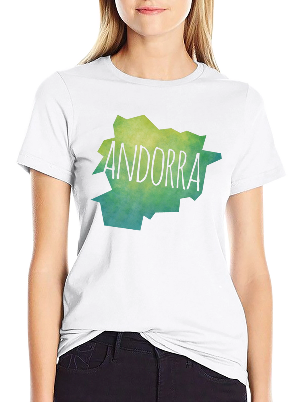 Andorra Map T-Shirt - Black Cotton Tee