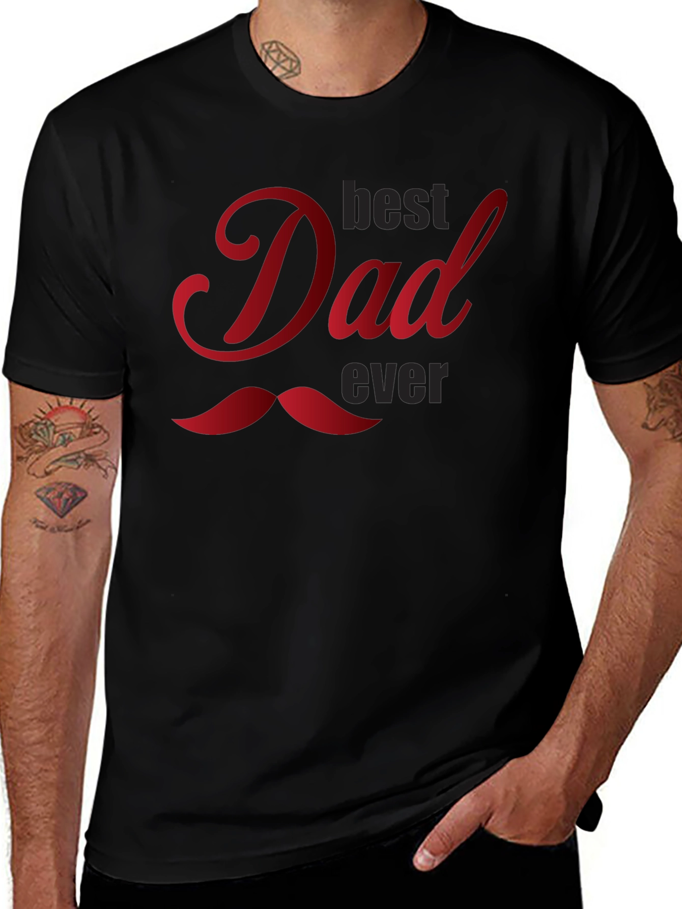 Best Dad Ever Black T-Shirt