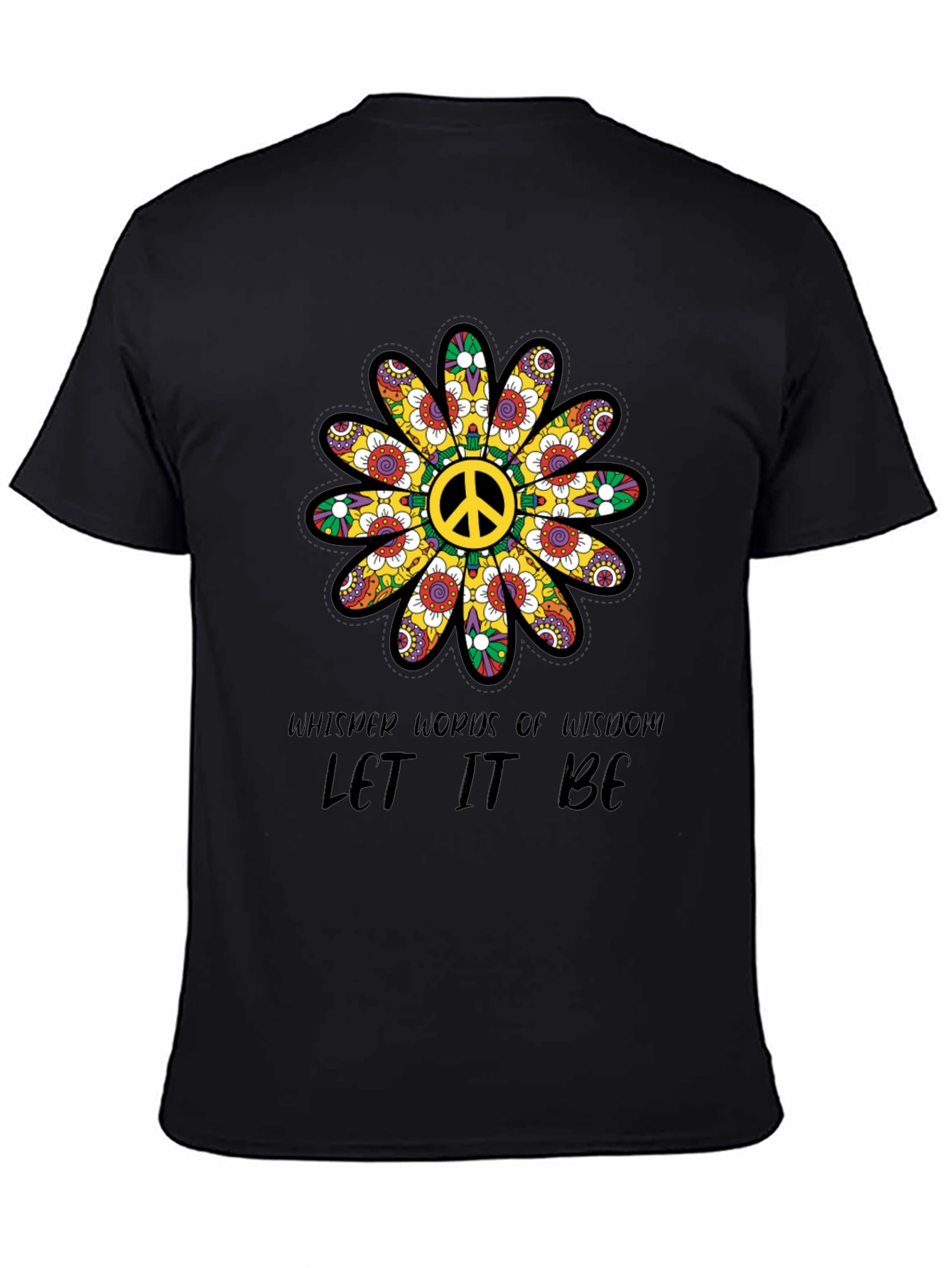 Peace Sign Flower T-Shirt - Let It Be