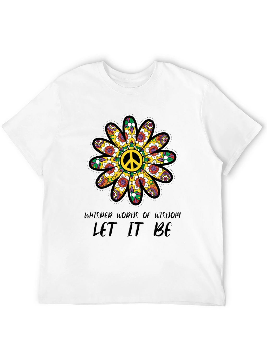 Peace Sign Flower T-Shirt - Let It Be