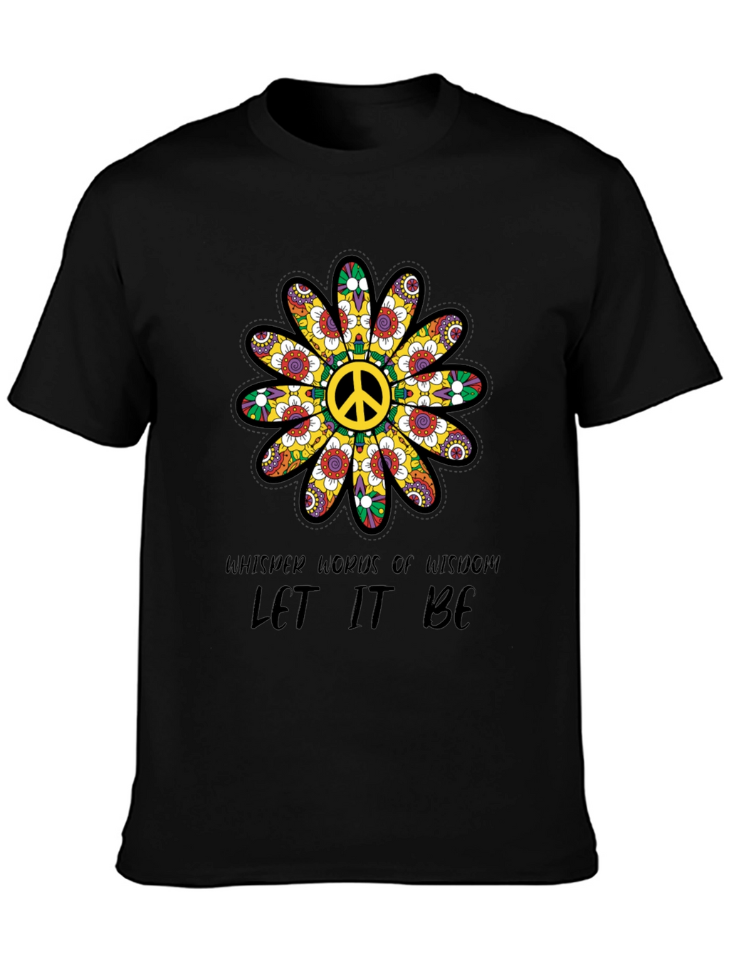 Peace Sign Flower T-Shirt - Let It Be