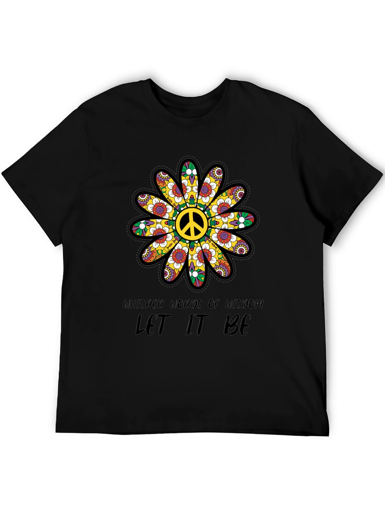 Peace Sign Flower T-Shirt - Let It Be