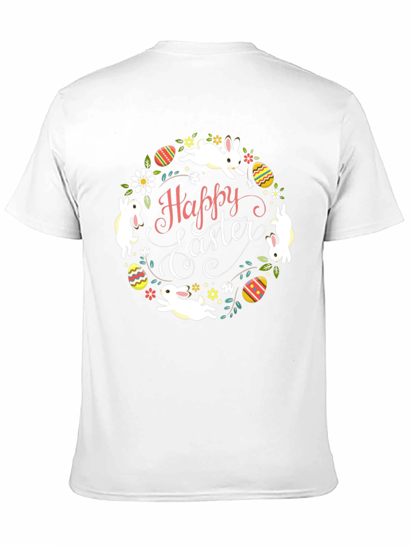 Happy Easter Bunny Wreath T-Shirt