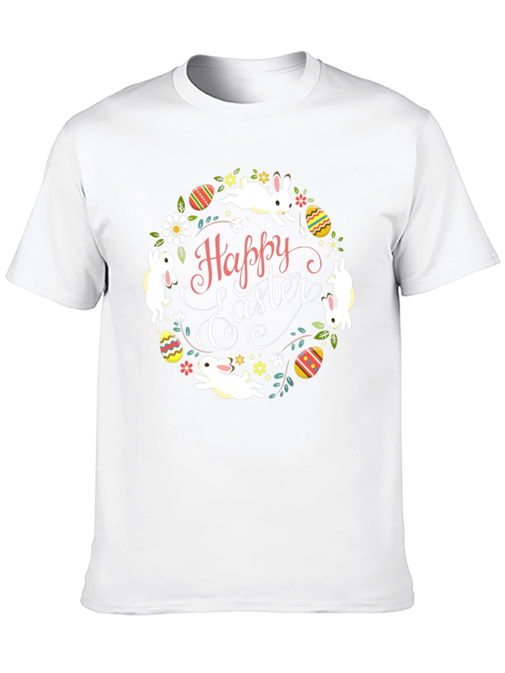Happy Easter Bunny Wreath T-Shirt