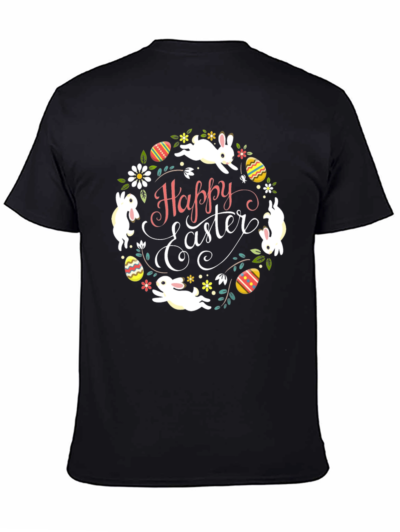Happy Easter Bunny Wreath T-Shirt