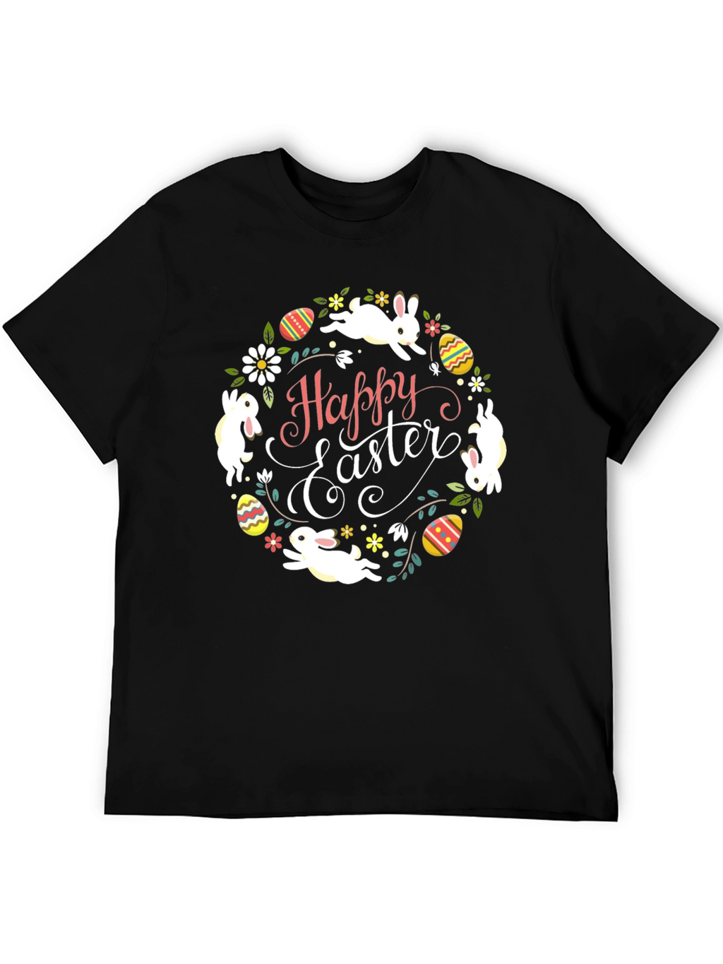 Happy Easter Bunny Wreath T-Shirt