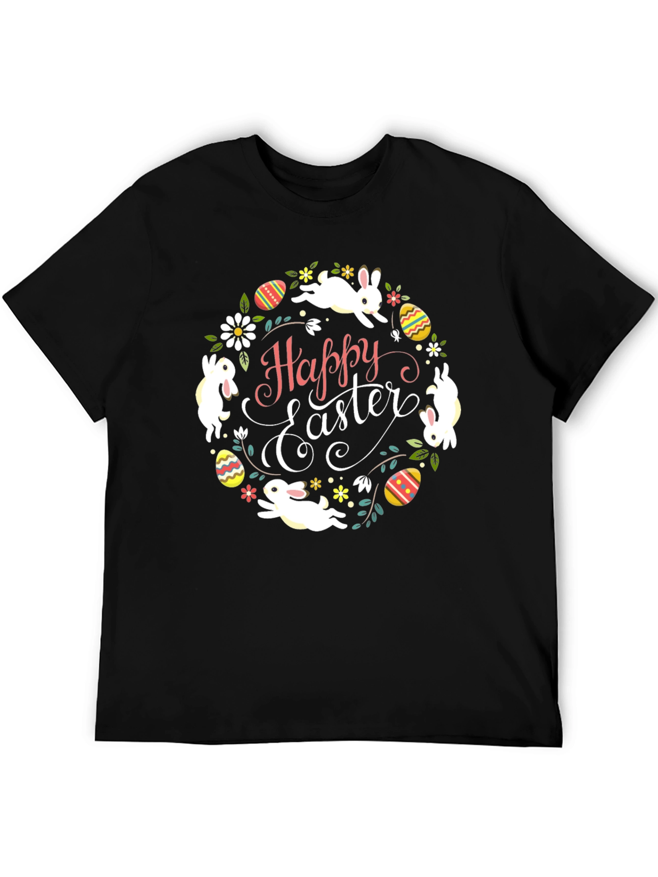 Happy Easter Bunny Wreath T-Shirt