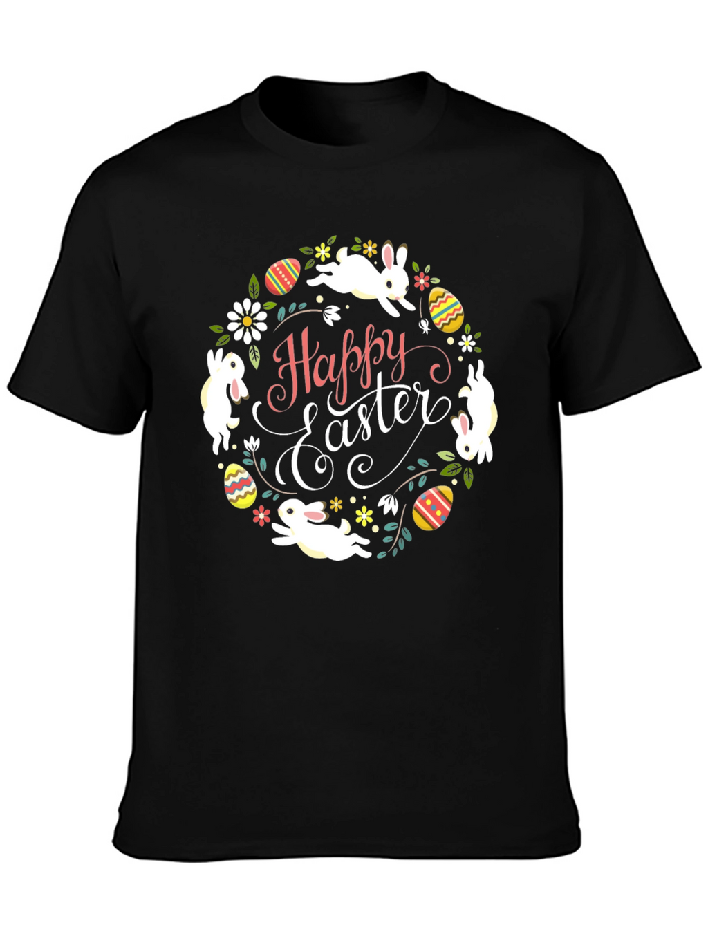 Happy Easter Bunny Wreath T-Shirt