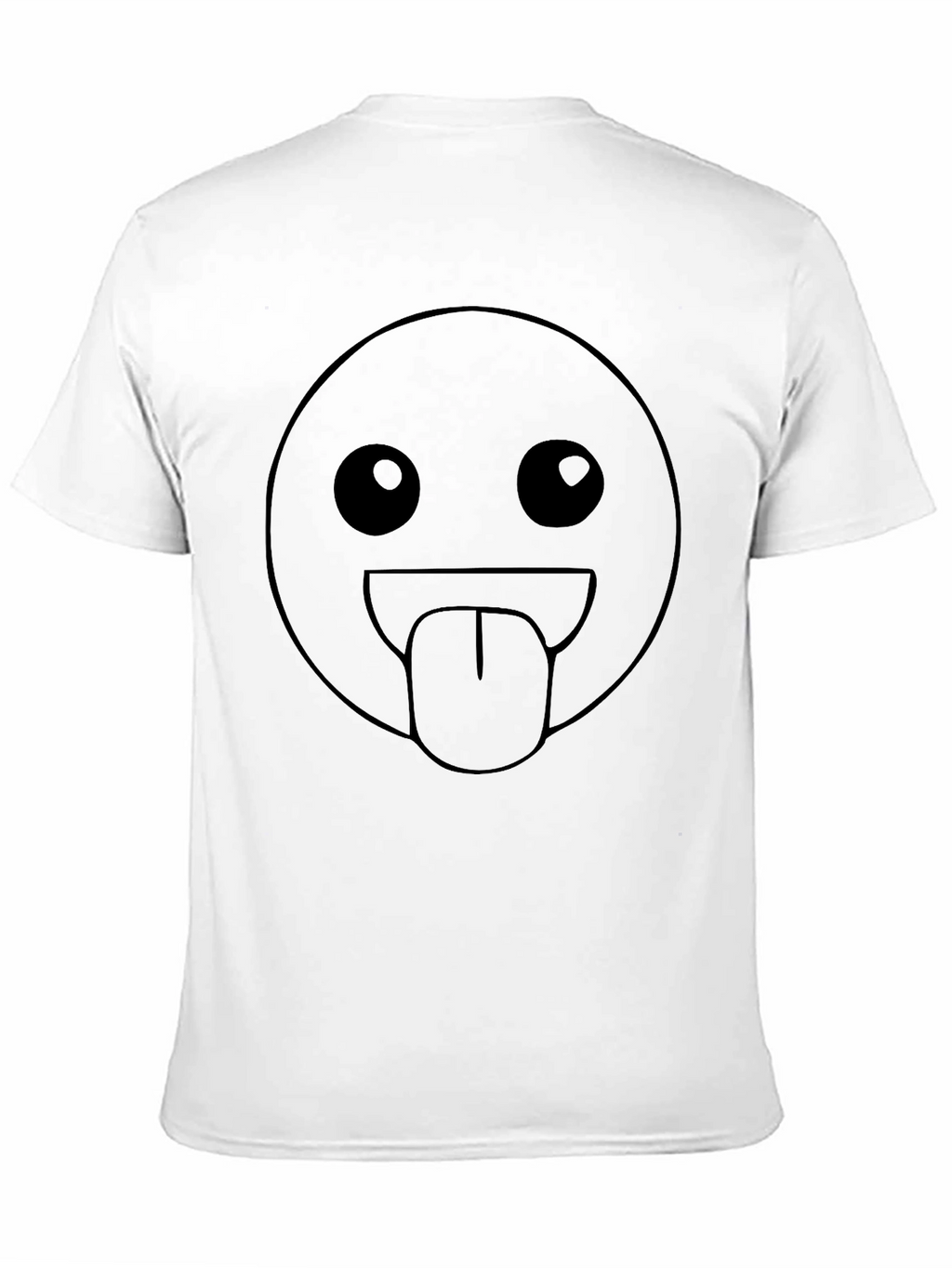 Silly Face Emoji Black T-Shirt