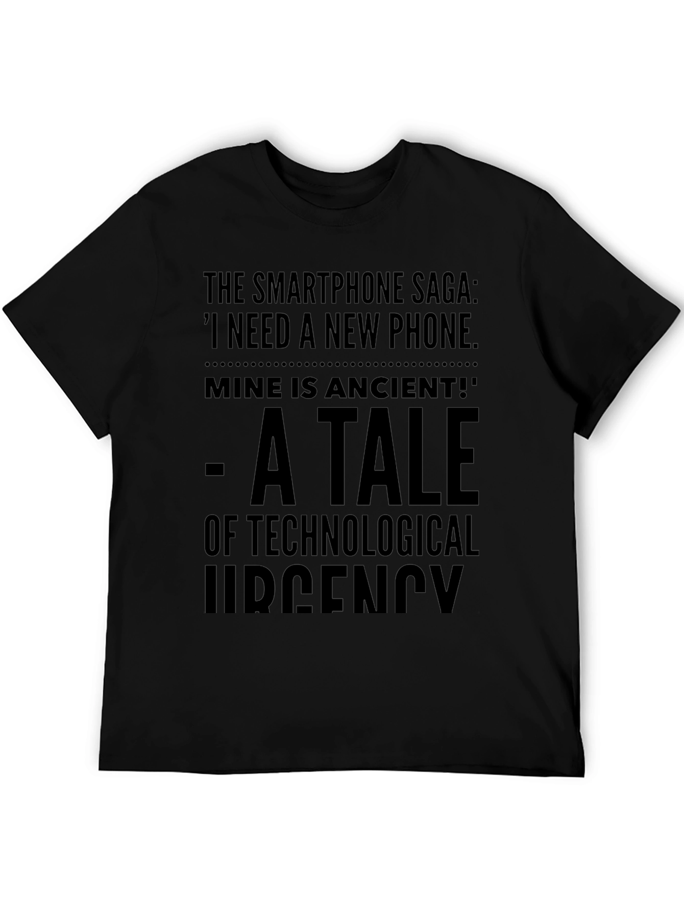 Smartphone Saga T-Shirt: Technological Urgency Tee