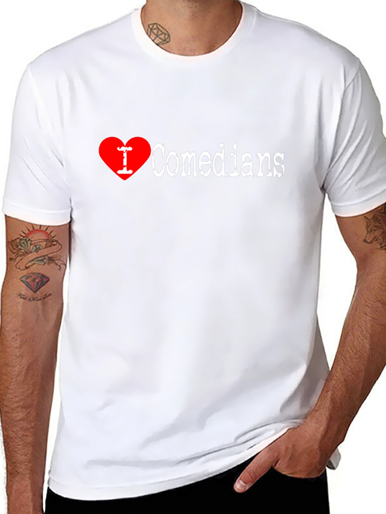 I Heart Comedians Black Graphic Tee