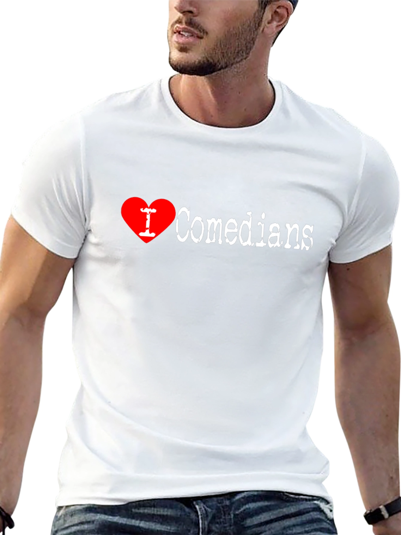 I Heart Comedians Black Graphic Tee