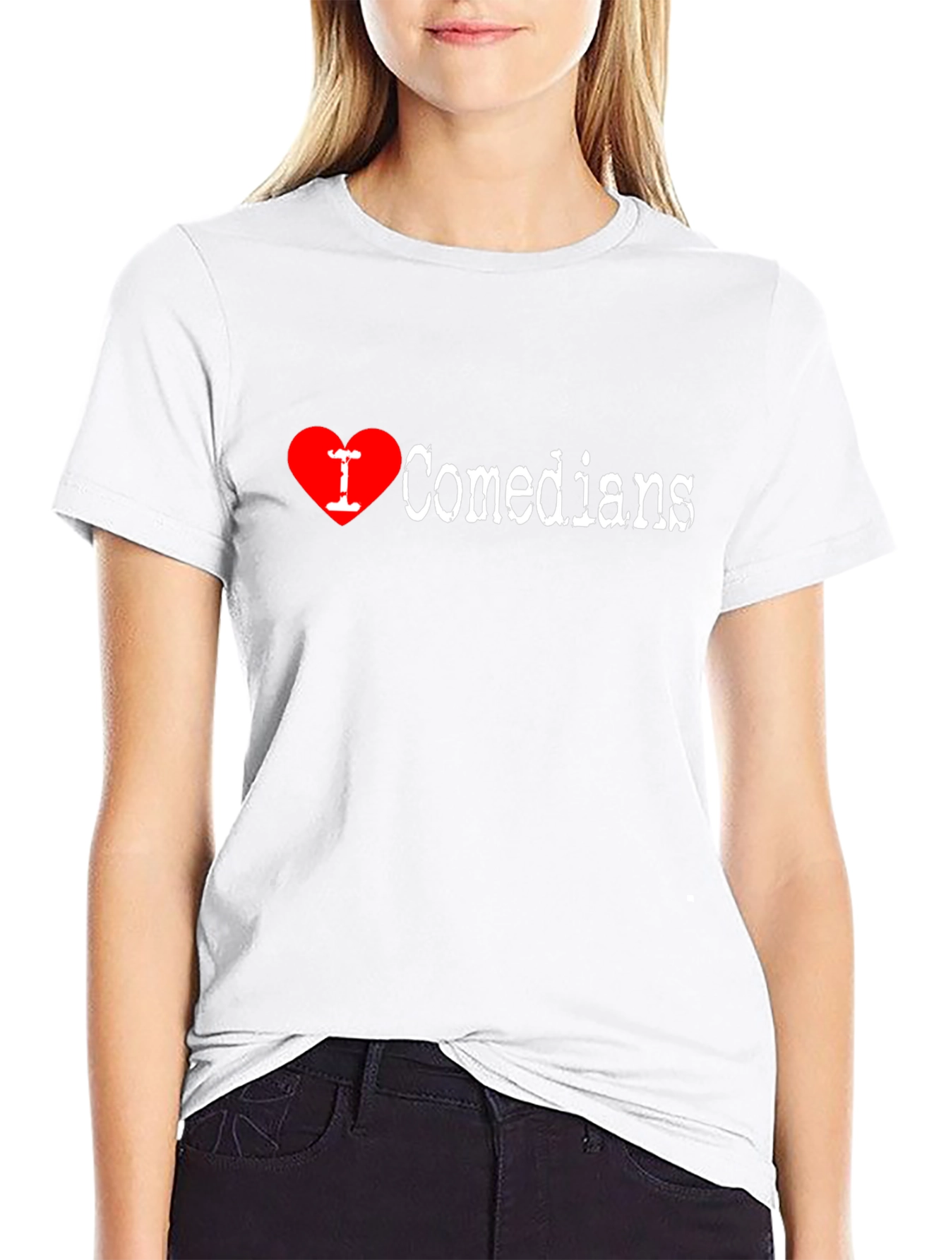 I Heart Comedians Black Graphic Tee