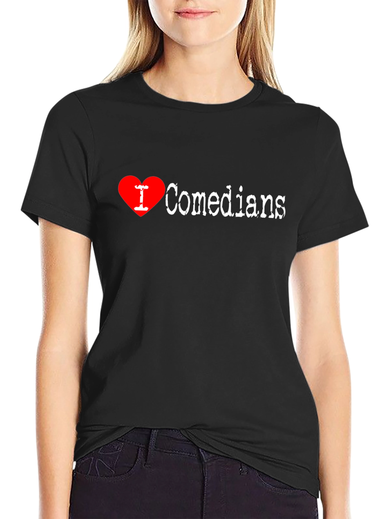 I Heart Comedians Black Graphic Tee