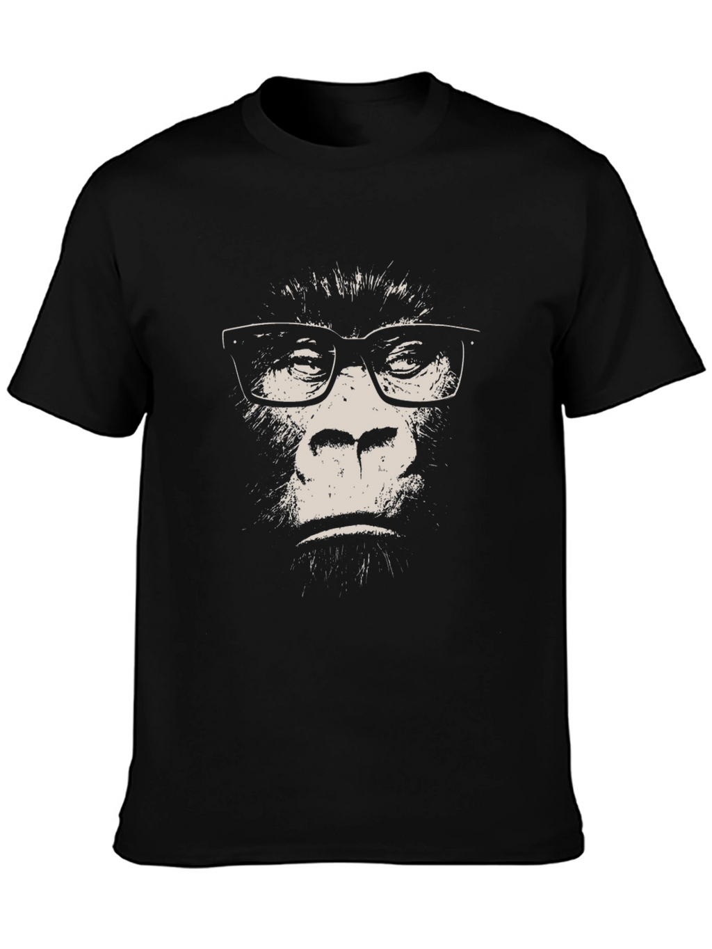 Gorilla with Glasses T-Shirt - Black