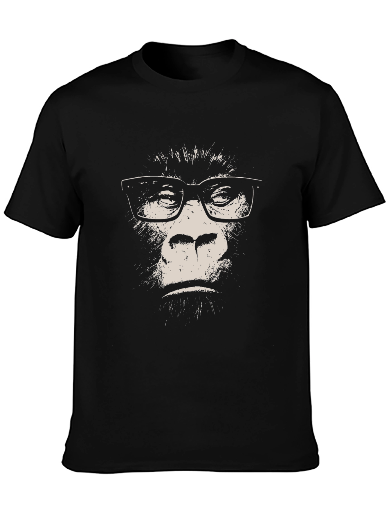 Gorilla with Glasses T-Shirt - Black
