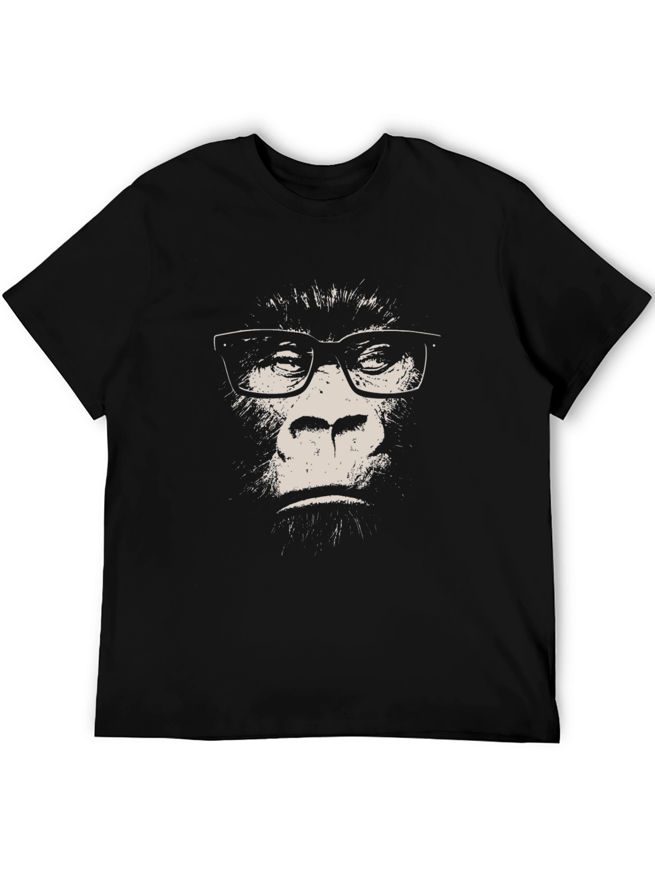 Gorilla with Glasses T-Shirt - Black