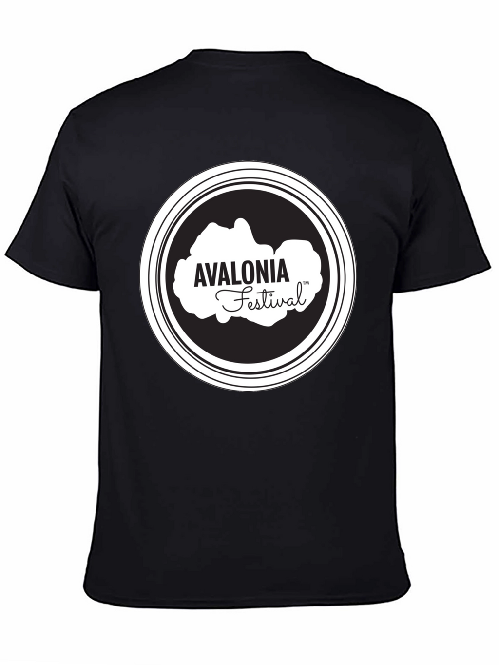Avalonia Festival Black T-Shirt - Stylish Crew Neck Tee