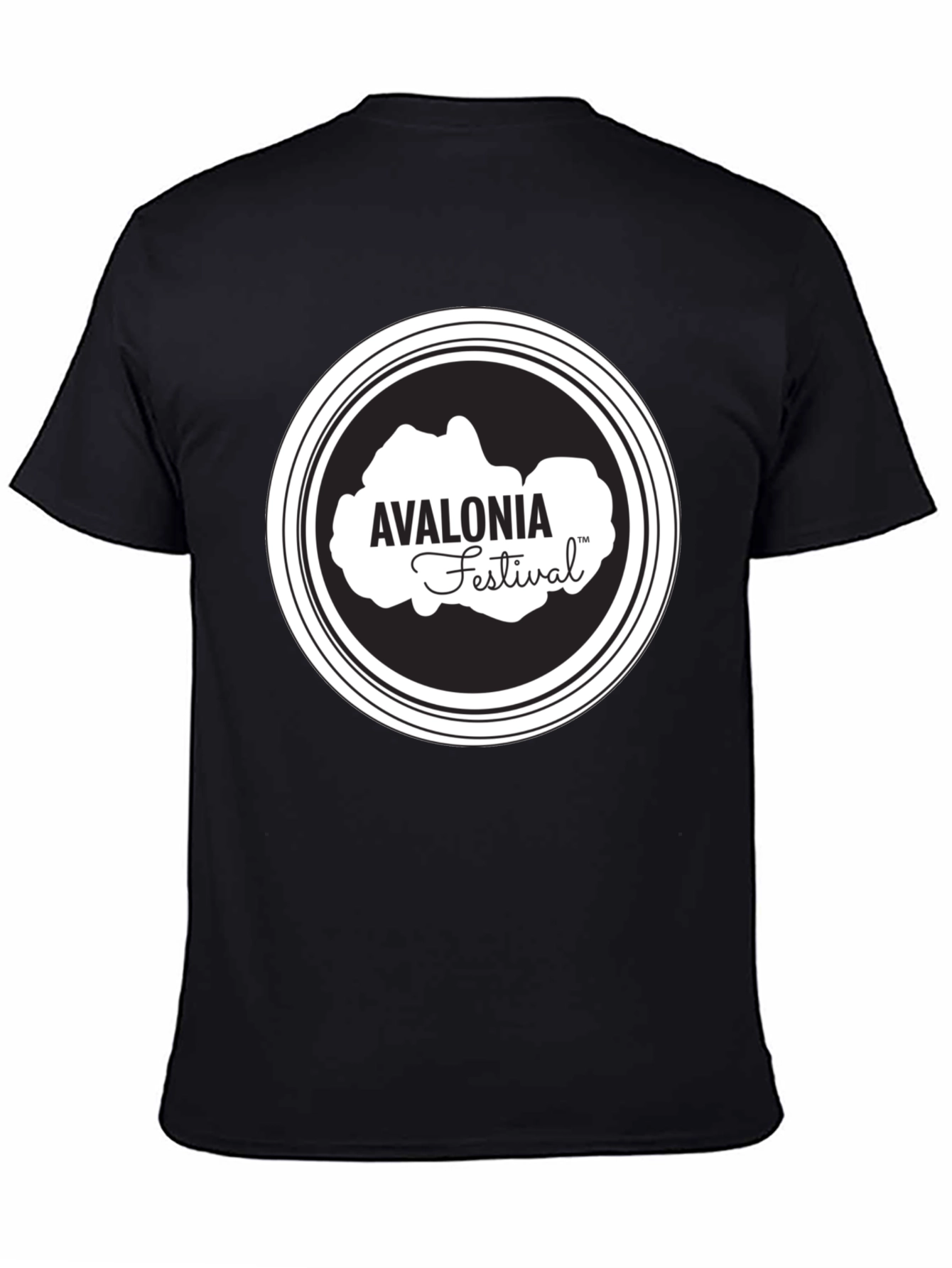 Avalonia Festival Black T-Shirt - Stylish Crew Neck Tee
