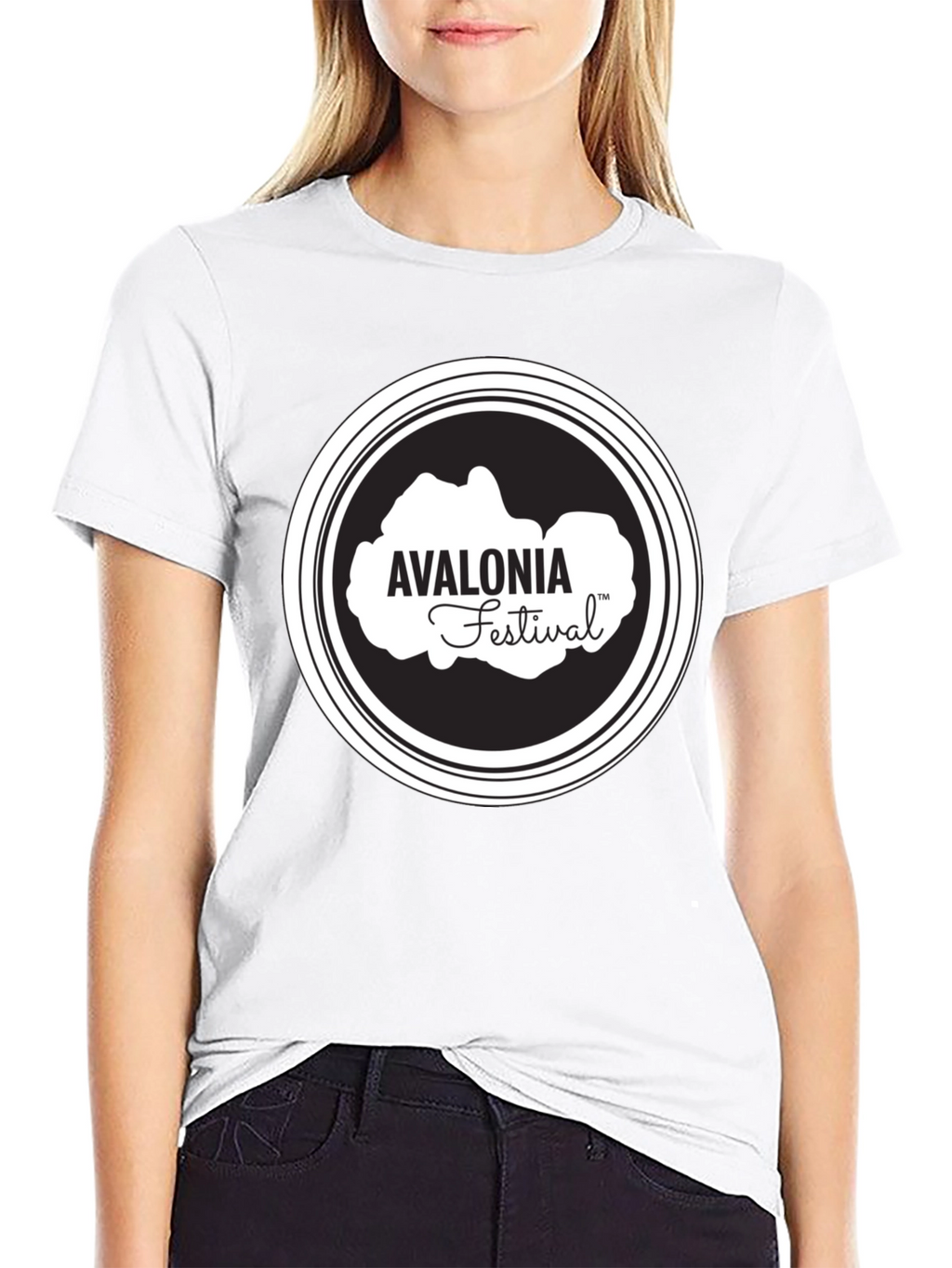 Avalonia Festival Black T-Shirt - Stylish Crew Neck Tee