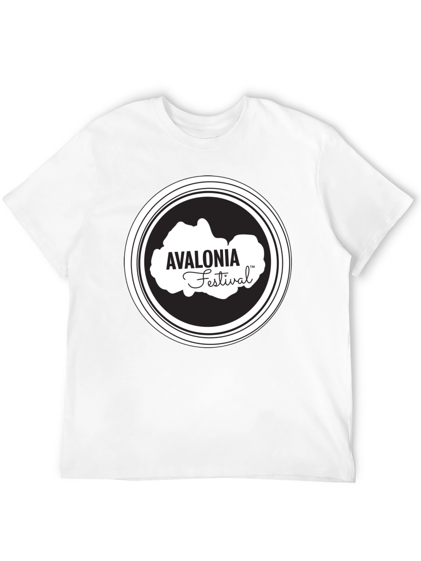 Avalonia Festival Black T-Shirt - Stylish Crew Neck Tee