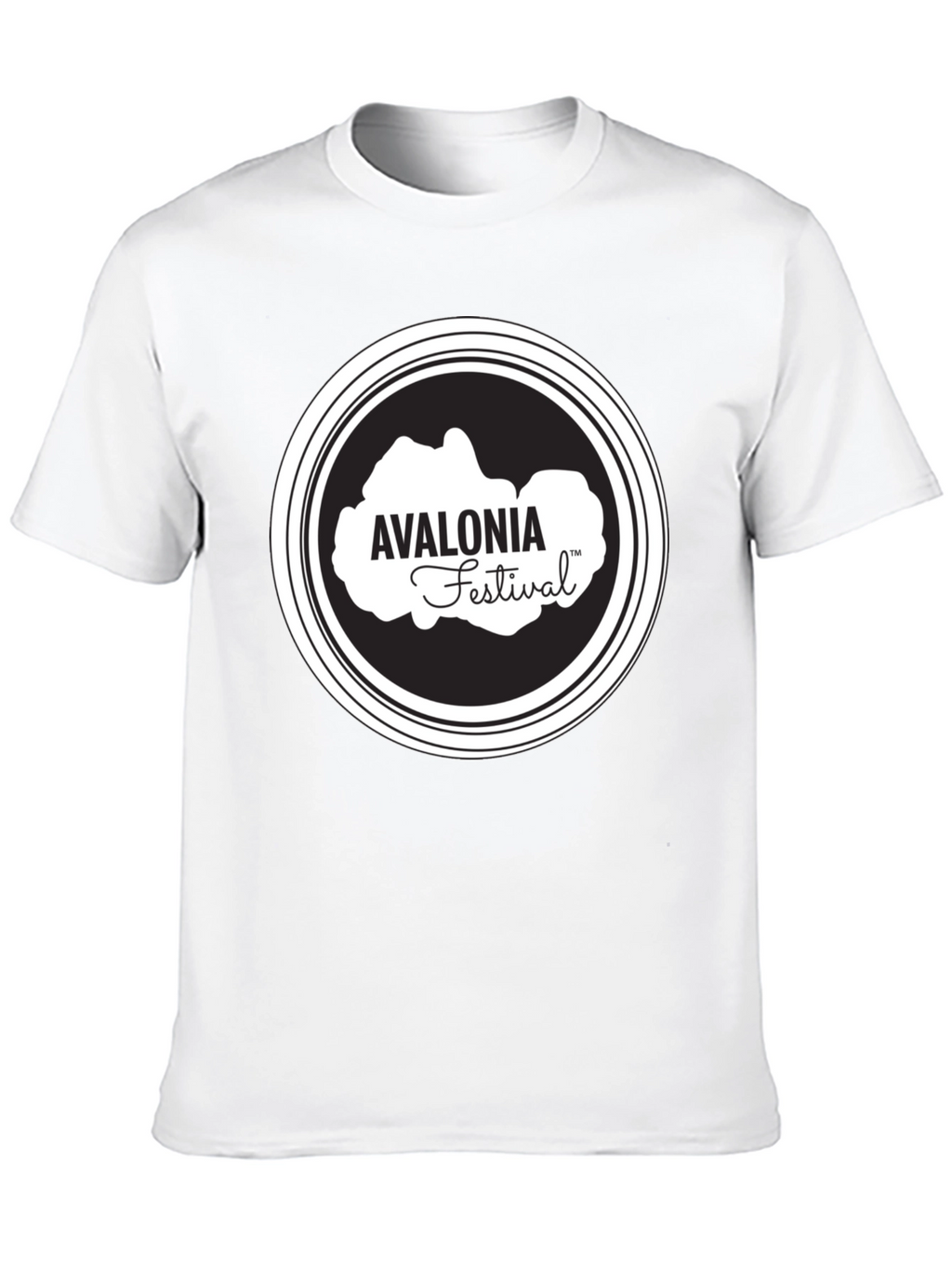 Avalonia Festival Black T-Shirt - Stylish Crew Neck Tee