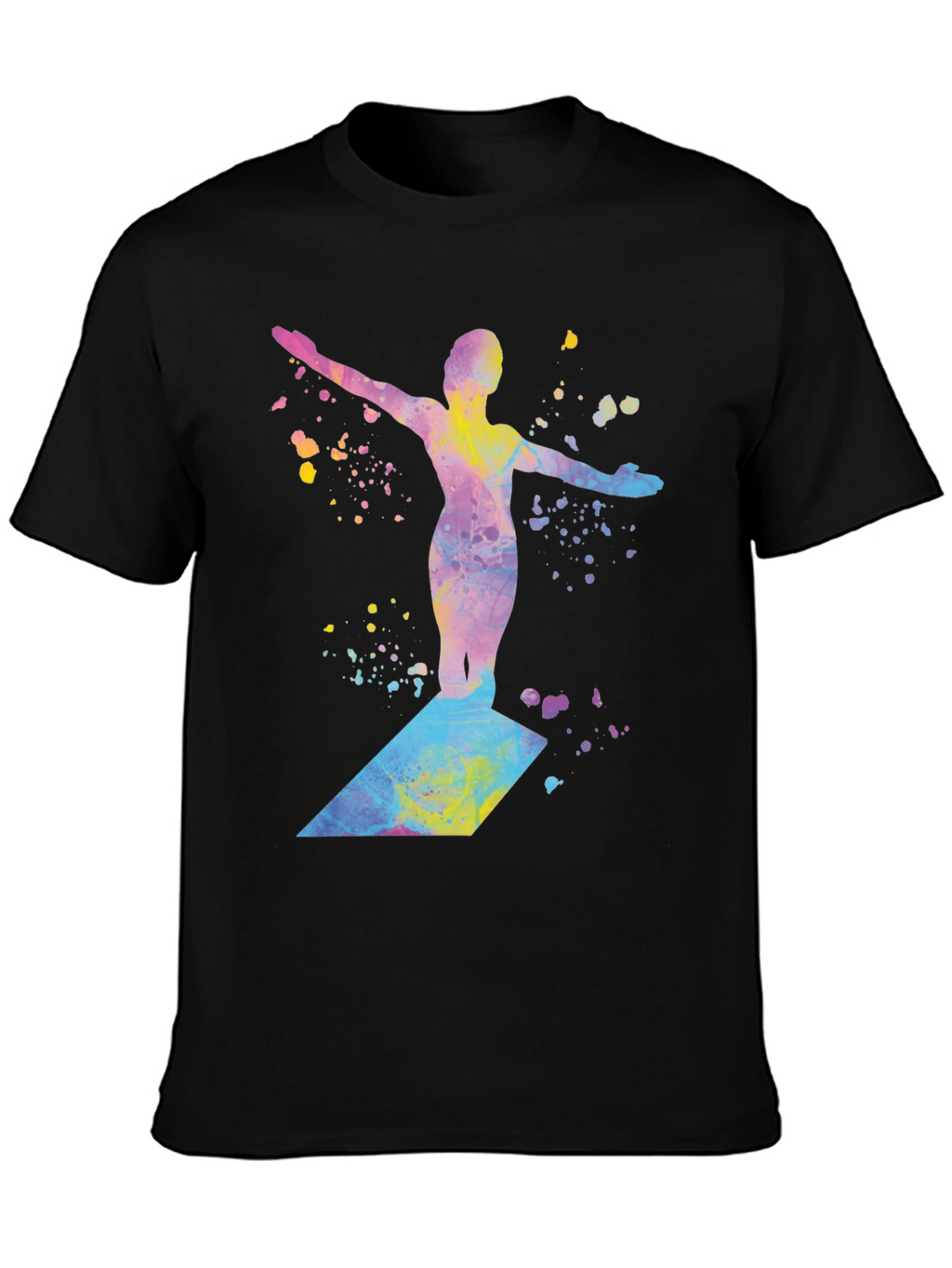 Watercolor Diver Graphic T-Shirt