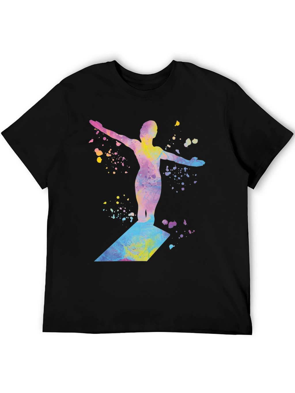 Watercolor Diver Graphic T-Shirt