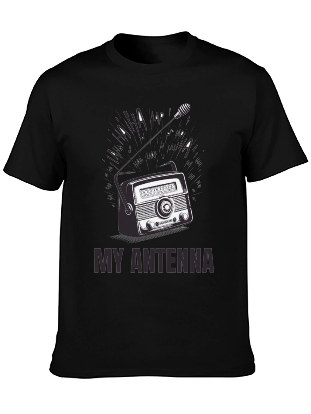Retro Radio Antenna Graphic T-Shirt