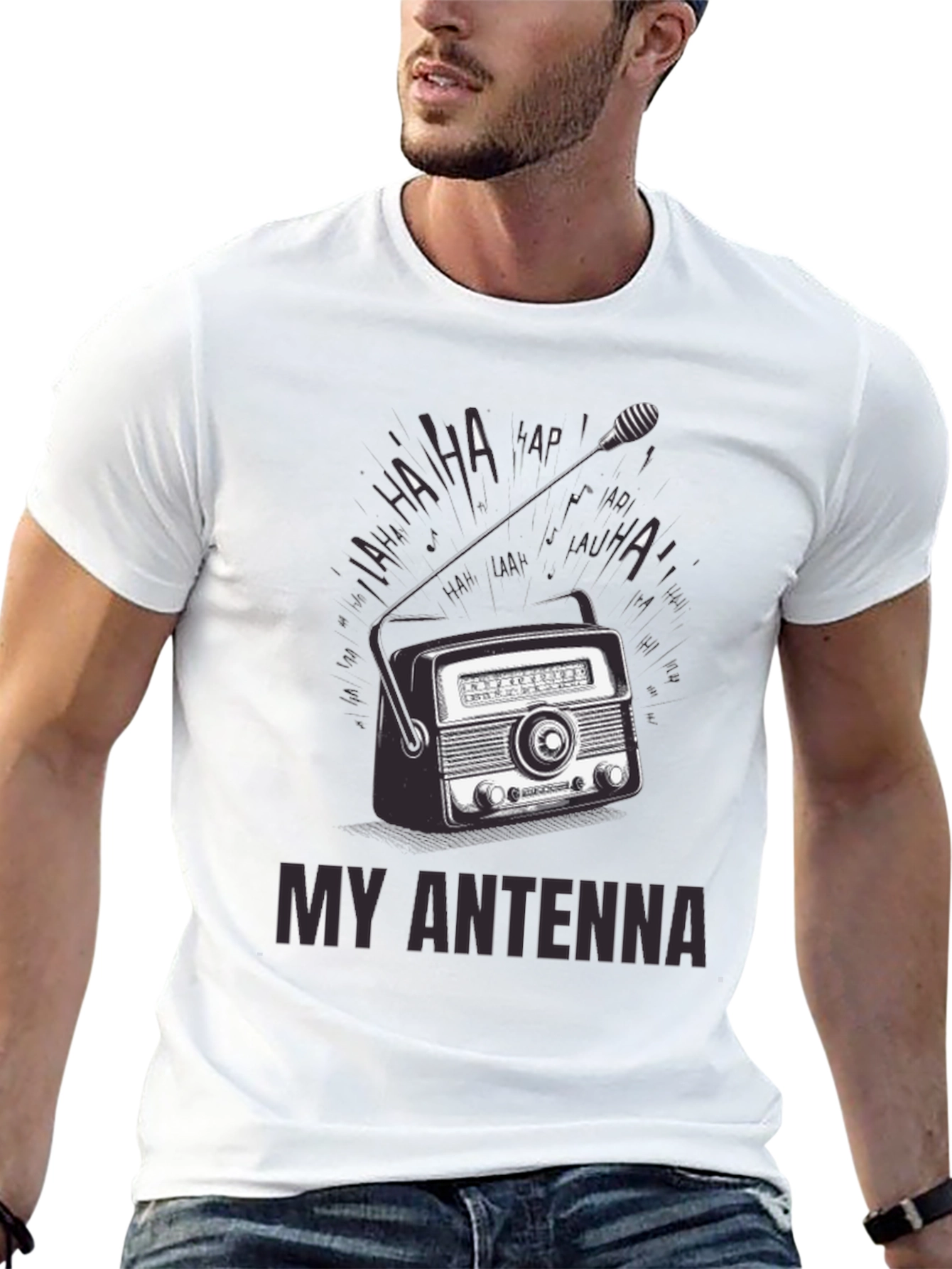 Retro Radio Antenna Graphic T-Shirt