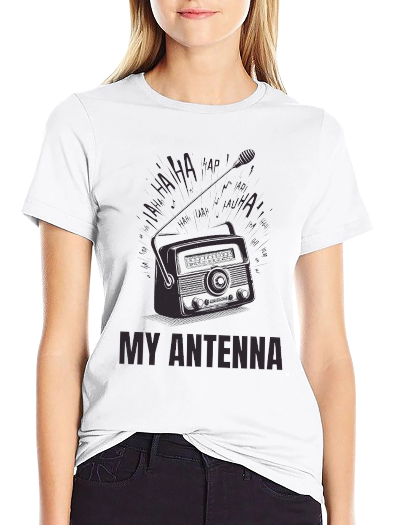 Retro Radio Antenna Graphic T-Shirt