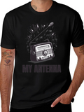 Retro Radio Antenna Graphic T-Shirt