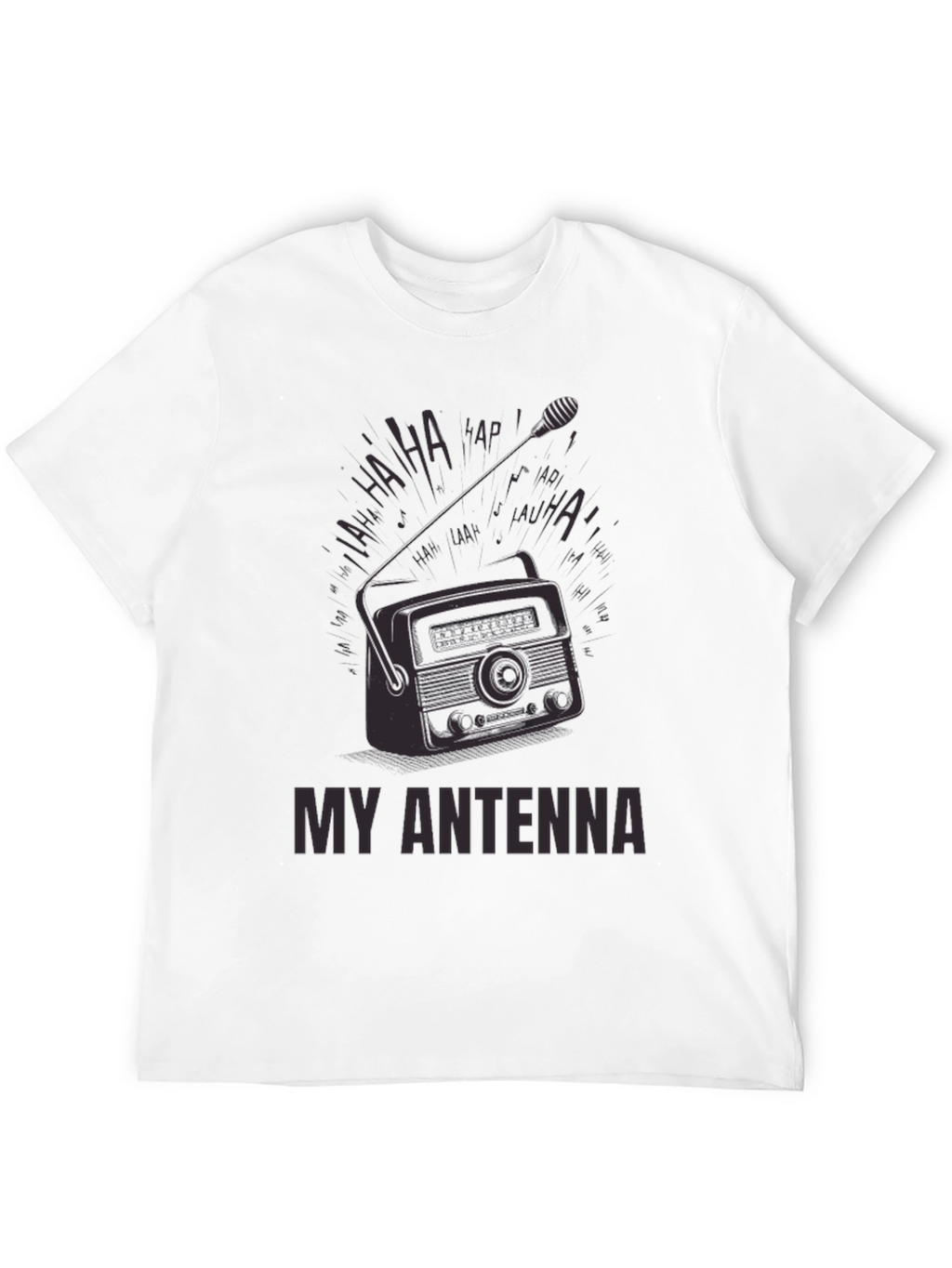 Retro Radio Antenna Graphic T-Shirt