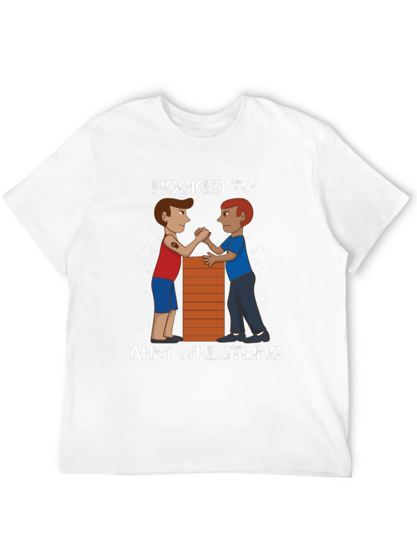 Hooked to Arm Wrestling Graphic Tee