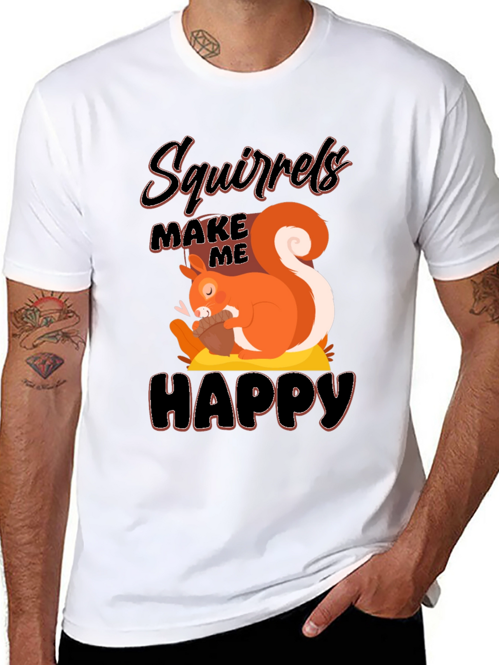 Squirrels Make Me Happy T-Shirt