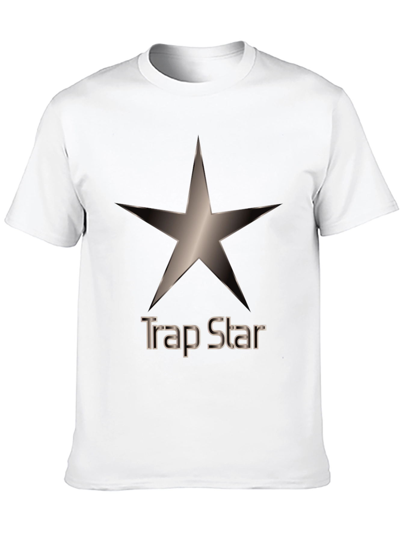 Trap Star Graphic Tee - Black Cotton T-Shirt