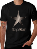 Trap Star Graphic Tee - Black Cotton T-Shirt