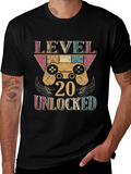 Level 20 Unlocked Gamer T-Shirt - Birthday Gift
