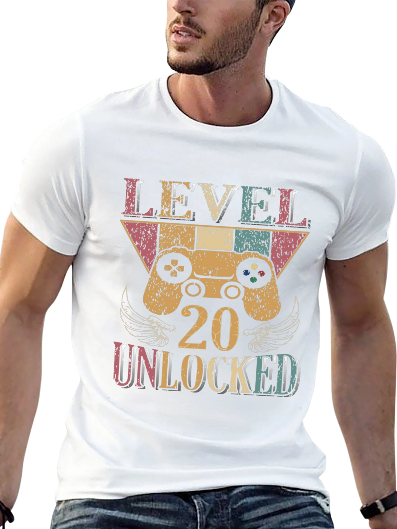 Level 20 Unlocked Gamer T-Shirt - Birthday Gift