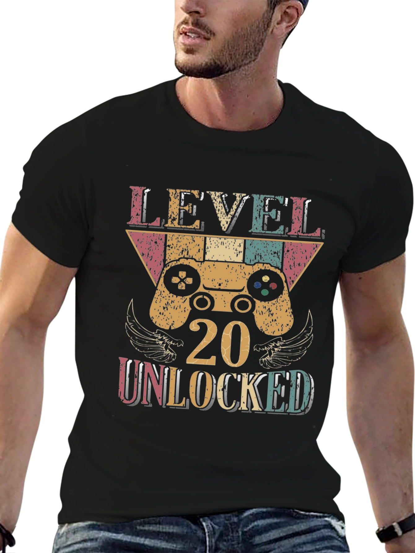 Level 20 Unlocked Gamer T-Shirt - Birthday Gift