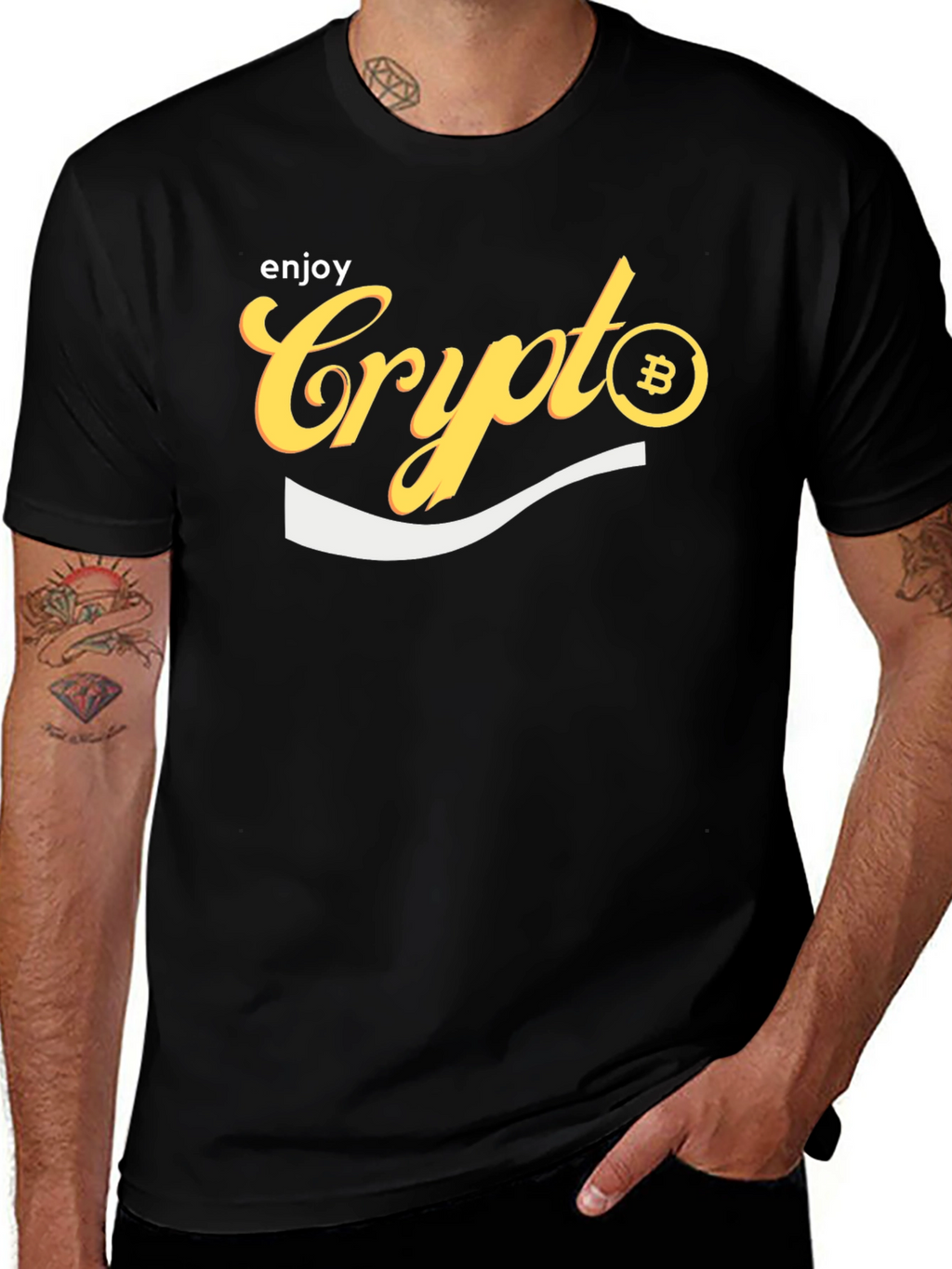 Enjoy Crypto Bitcoin Black T-Shirt